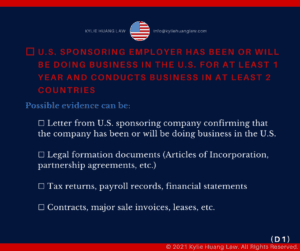 L1B Visa Checklist (Specialized Knowledge) | Kylie Huang Law