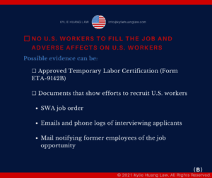 H2B Visa Checklist (Temporary Workers) | Kylie Huang Law