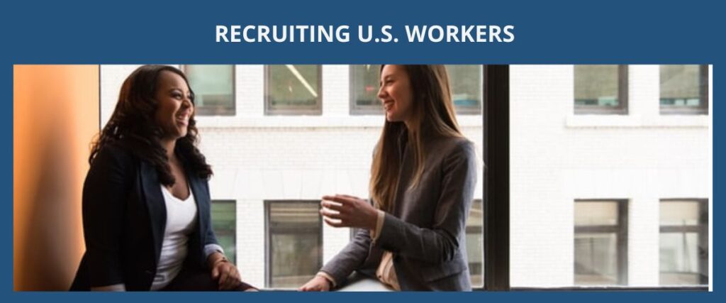 RECRUITING U.S. WORKERS 招聘美國工作者的動作 eng
